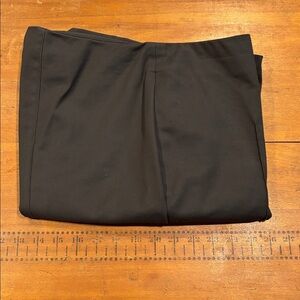 AKRIS 10 Chocolate Brown Trousers Pocketless Nylon Stretch Side Zipper